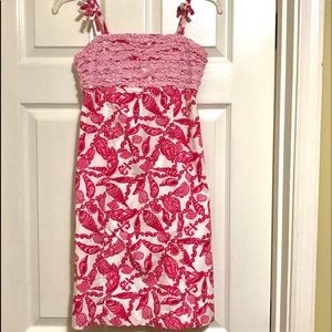LILLY PULITZER pink and white seashell dress